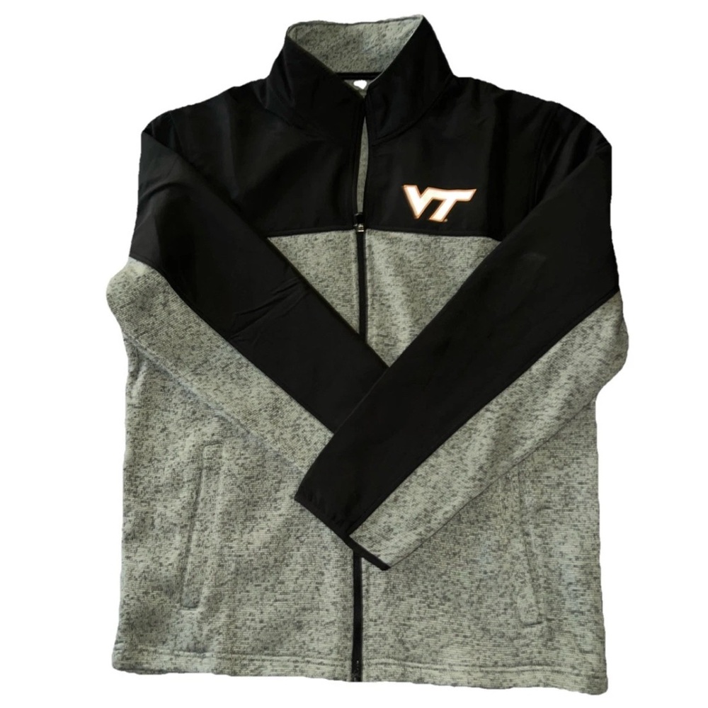 Virginia Tech Full Zip Jacket Black Heather By Captivating  Men’s Sz XL NWOT